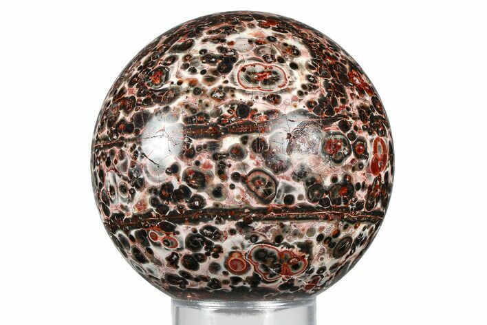Carved Leopard Stone Sphere - Mexico #369061